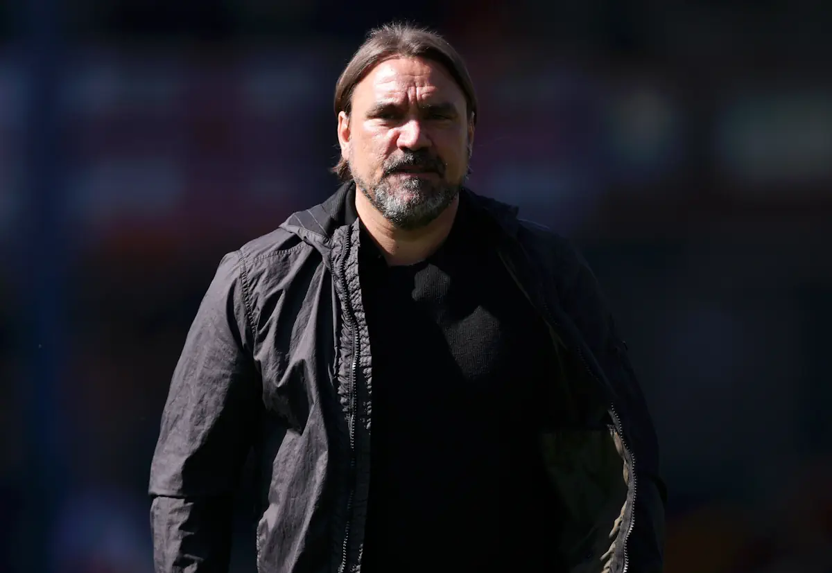 Leeds United manager Daniel Farke looks focused after a game